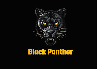 Dark Abstarct Black panther Logo 