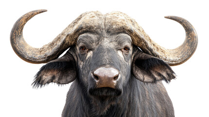 Fototapeta premium Cape Buffalo Portrait - Isolated