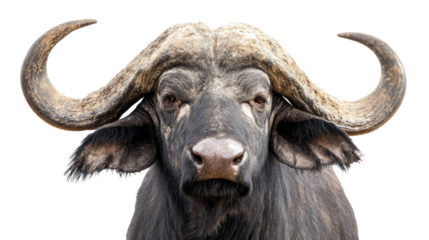 Cape Buffalo Portrait - Isolated