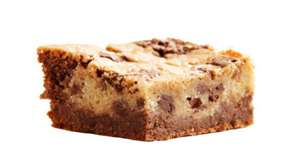 Chocolate Chip Cookie Bar on Isolated Background