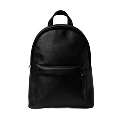 Fototapeta premium Black Backpack on white and transparent background