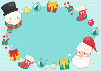 green christmas welcoming frame 2