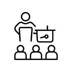 Training seminar icon. Illustration vector
