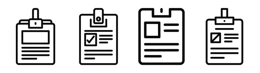 report card line editable vector icon set. back to school outline icons.