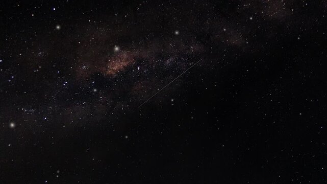  Galaxy exploration through outer space towards glowing milky way galaxy. . High quality 4k footage