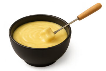 Delicious cheese fondue on transparent background perfect for projects.