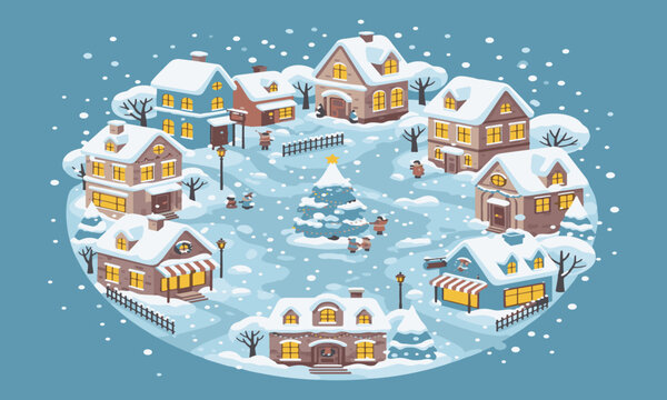 The Grand Christmas Vector Graphics Master Bundle: Diverse Styles from Vintage Badges, Cute Cartoons, Boho Icons to Winter Village Scenery