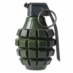 Obraz premium Green grenade; lethal weapon of segmented destruction