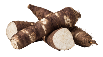 Taro Root Pile Isolated