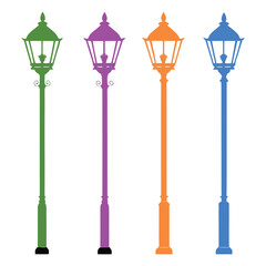 lamp post on white background