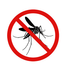 Mosquito prohibited sign isolated on transparent background 