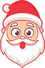 surprised santa cluse vector art illustrator