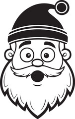 surprised santa cluse vector art illustrator