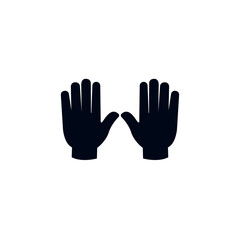 raising hands pair of hands raised in air happy joy celebration hand fingers emoji symbol sign icon vector illustration isolated flat