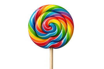 Colorful Lollipop with Swirls on a transparent background illustration
