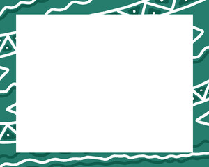 frame with green leaves background design