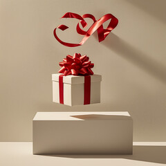 red gift box 
