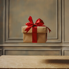 red gift box 
