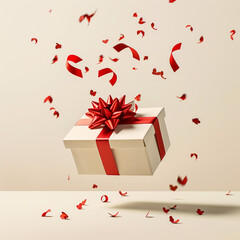 red gift box 
