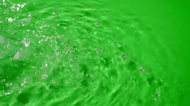Flowing seawater on rocky ocean floor with water current flowing gently on effect green screen water effects style featuring water