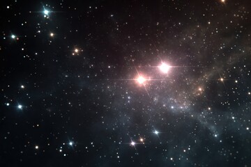 Obraz premium Infinite cosmos with celestial stars. A cosmic ballet of twinkling lights in the vast expanse of universe and infinite possibilities await discovery.