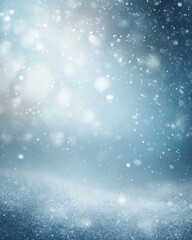 Fototapeta premium Winter blue background with soft glowing highlights and minimal sparkles creating a festive atmosphere