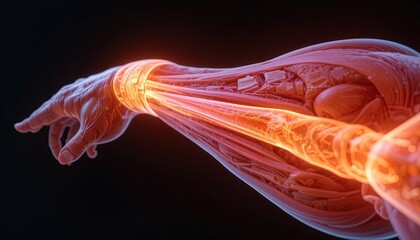 Detailed medical animation showing carpal tunnel anatomy, perfect for health education materials and promoting wellness with visual clarity and anatomical accuracy