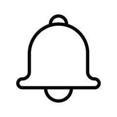 Simple Outline of a Classic Bell Icon for Notification or Alert Use