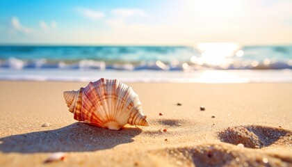 Obraz premium Seashell On Beach.