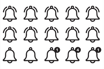 Minimal reminder bells with update badges for communication systems