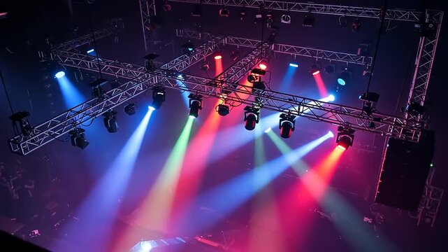 Dynamic Stage Lighting Display at a Live Event.