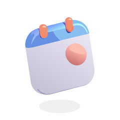 3D Soft-Pastel Calendar Reminder Icon