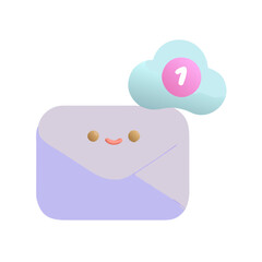 3D Pastel Email Envelope Icon