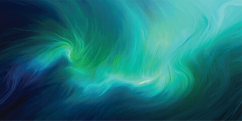 Abstract blue background with dynamic light, flowing waves, and a swirling energy design pattern