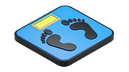 Weight Scale with Footprints - Measuring Body Weight