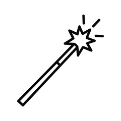 Magic wand with sparkling star