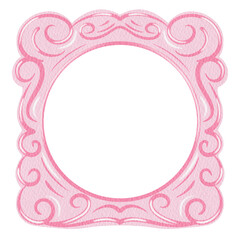 Elegant Decorative Square Frame Vintage Ornate Pink Frame.  Pink Border Vintage Frame.
