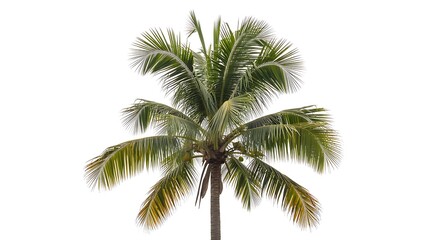 Fototapeta premium Palm tree isolated on white background tropical nature beach summer vacation