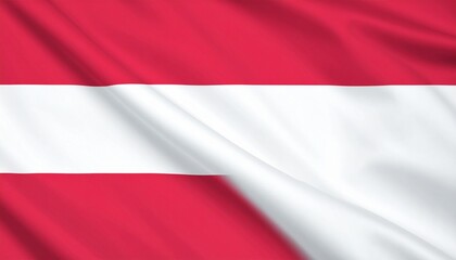 Austria flag with three horizontal bands: red top and bottom, white center.