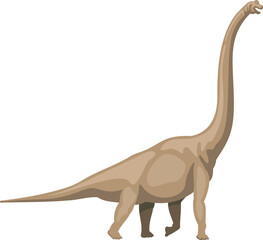 A large dinosaur is walking on a white background