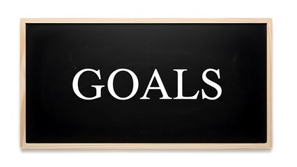 Obraz premium Achieve your goals and dreams with this motivational chalkboard, perfect for business planning, education, and personal development success