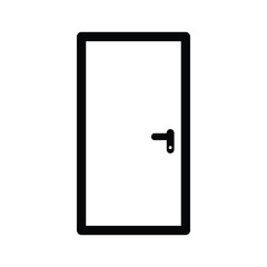 Simple door icon with handle