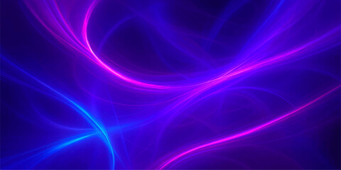 Smooth light blue and purple wavy motion lines create an abstract digital flowing energy texture pattern design background
