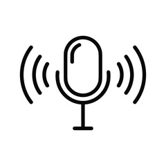 Microphone icon representing voice and sound