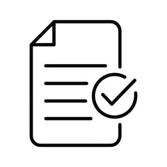 Document with checkmark indicating approval or verification