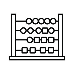 Simple abacus illustration with beads and counters