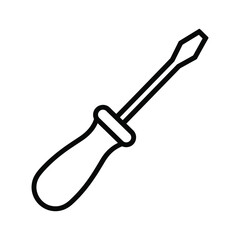 Screwdriver icon on white background