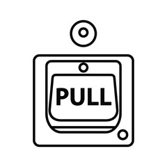Pull handle icon on white background