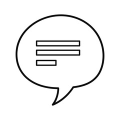 Simple speech bubble icon representing communication