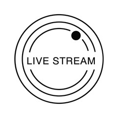 Live stream icon representing real-time online broadcasting